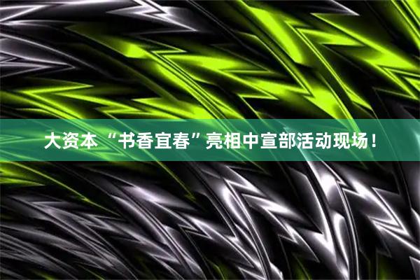 大资本 “书香宜春”亮相中宣部活动现场！