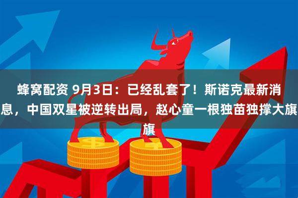 蜂窝配资 9月3日：已经乱套了！斯诺克最新消息，中国双星被逆转出局，赵心童一根独苗独撑大旗